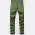 New Men's Ripped Jeans Mid Waisted Jeans Thickened Straight Pants